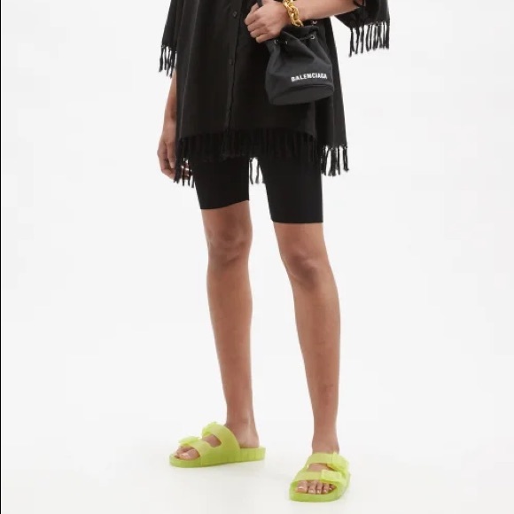 Balenciaga Women Mallorca Rubber Dual-Buckle Slide Sandals,size 8 - Picture 2 of 10